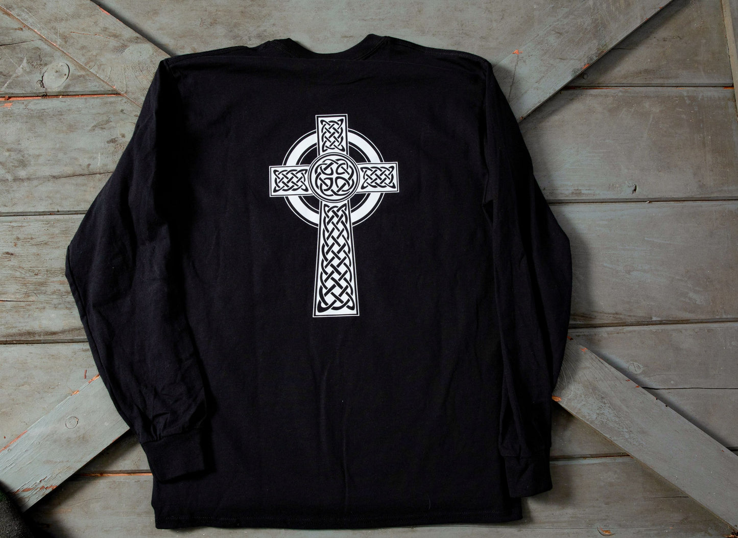 Wicked Irish Unisex Celtic Cross Wicked Irish Logo Long Sleeve Logo T-Shirt