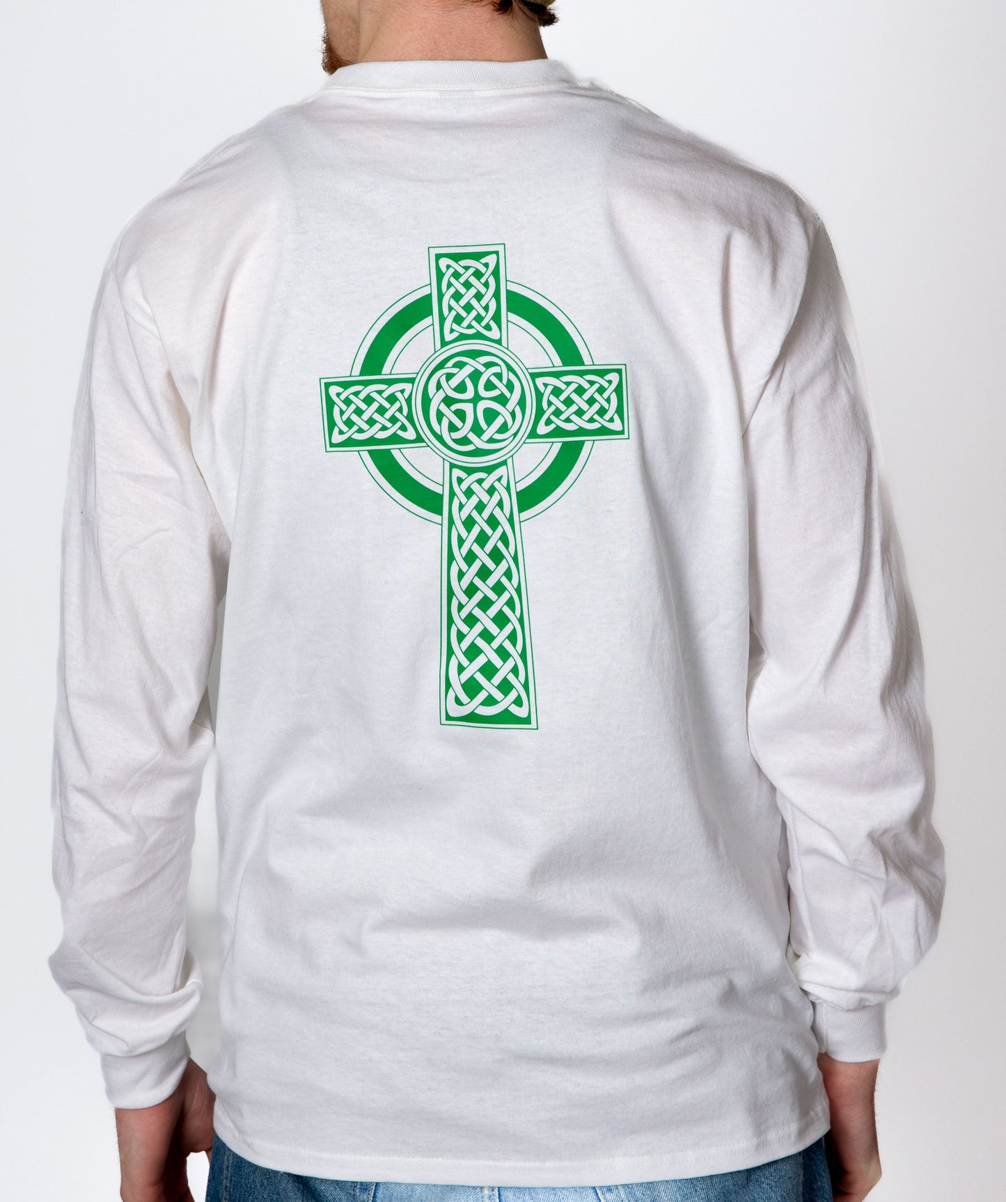 Wicked Irish Unisex Celtic Cross Wicked Irish Logo Long Sleeve Logo T-Shirt