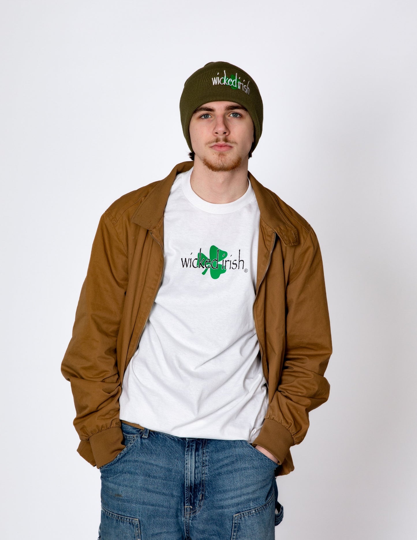 Wicked Irish Unisex Celtic Cross Wicked Irish Logo Long Sleeve Logo T-Shirt