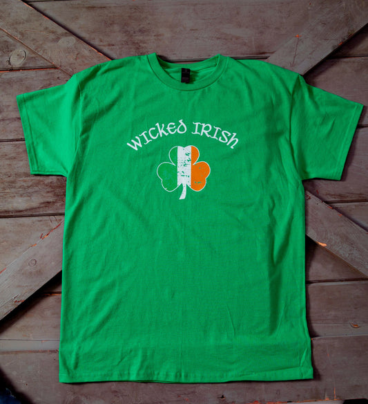 Wicked Irish Adult Unisex Wicked Irish Shamrock T-Shirt