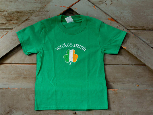 Wicked Irish Shamrock Youth Short Sleeve T-Shirt