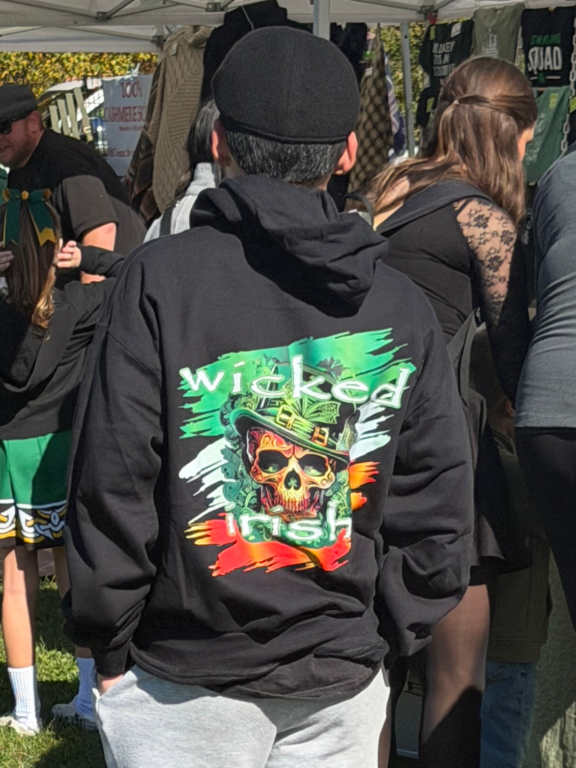 Wicked Irish Sugar Skull Hoodie