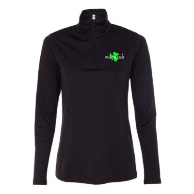 Wicked Irish Ladies Wicked Irish 1/4 Zip Performance Pullover – Black