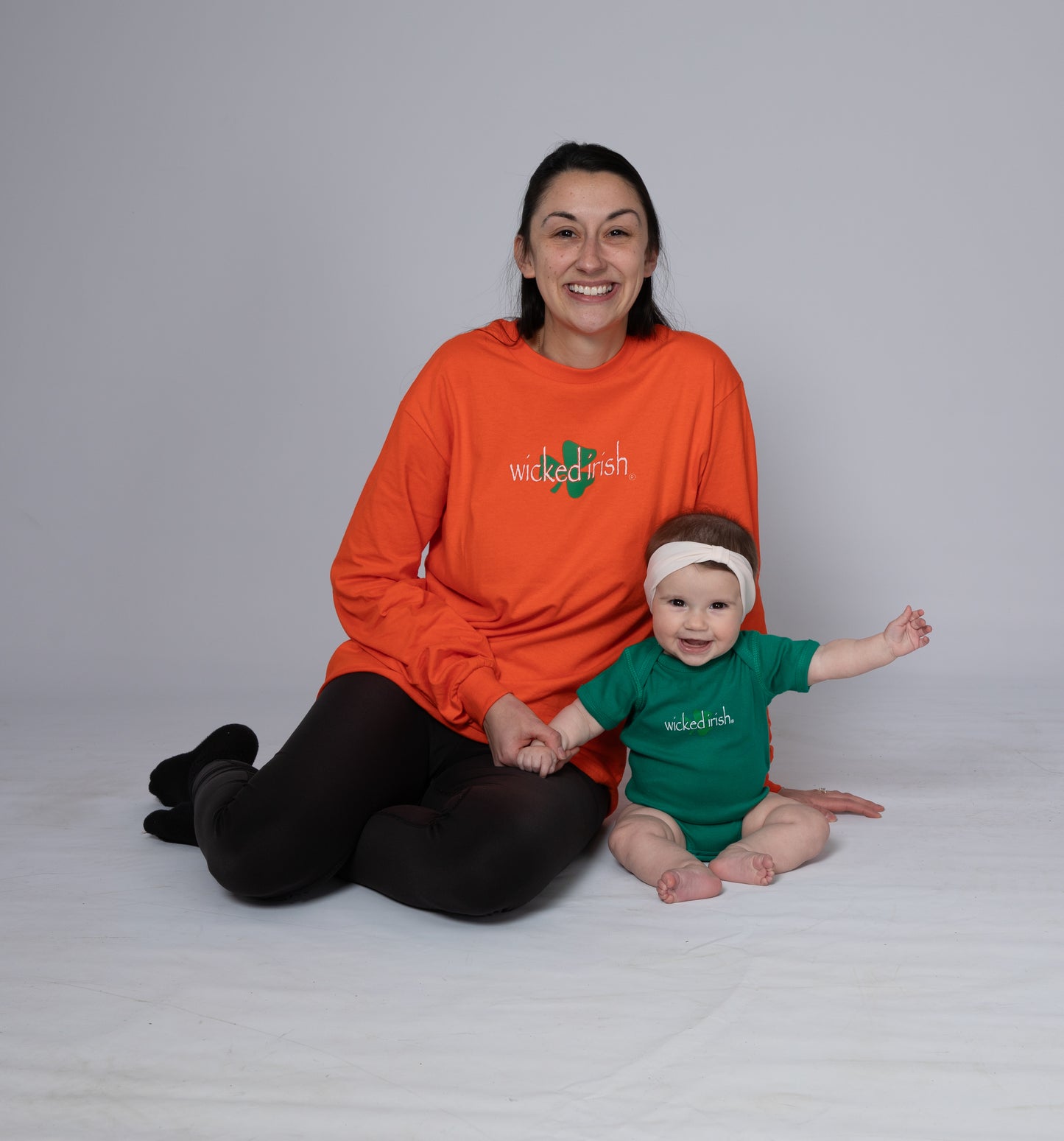 Wicked Irish Unisex Celtic Cross Wicked Irish Logo Long Sleeve Logo T-Shirt
