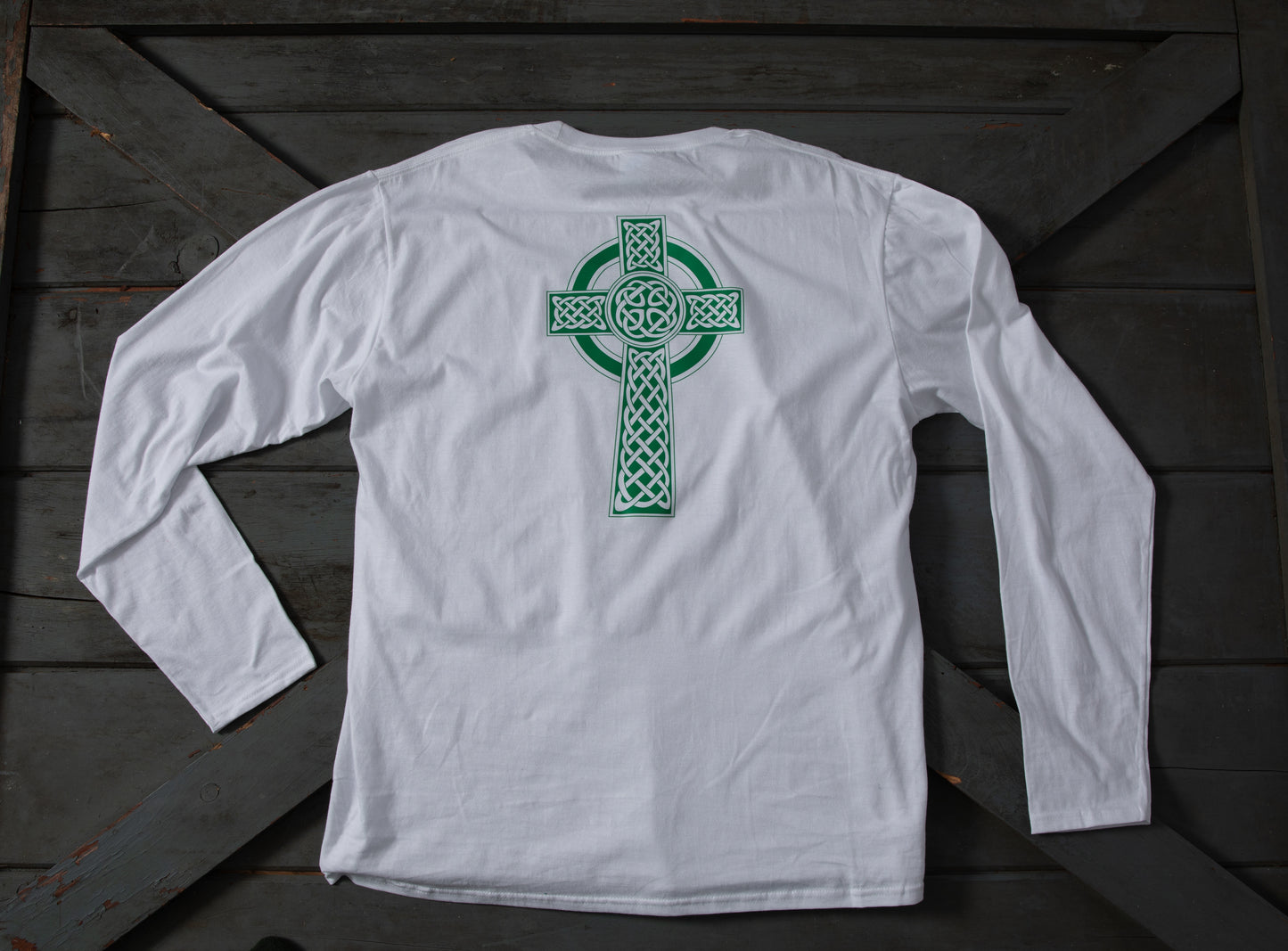 Wicked Irish Unisex Celtic Cross Wicked Irish Logo Long Sleeve Logo T-Shirt