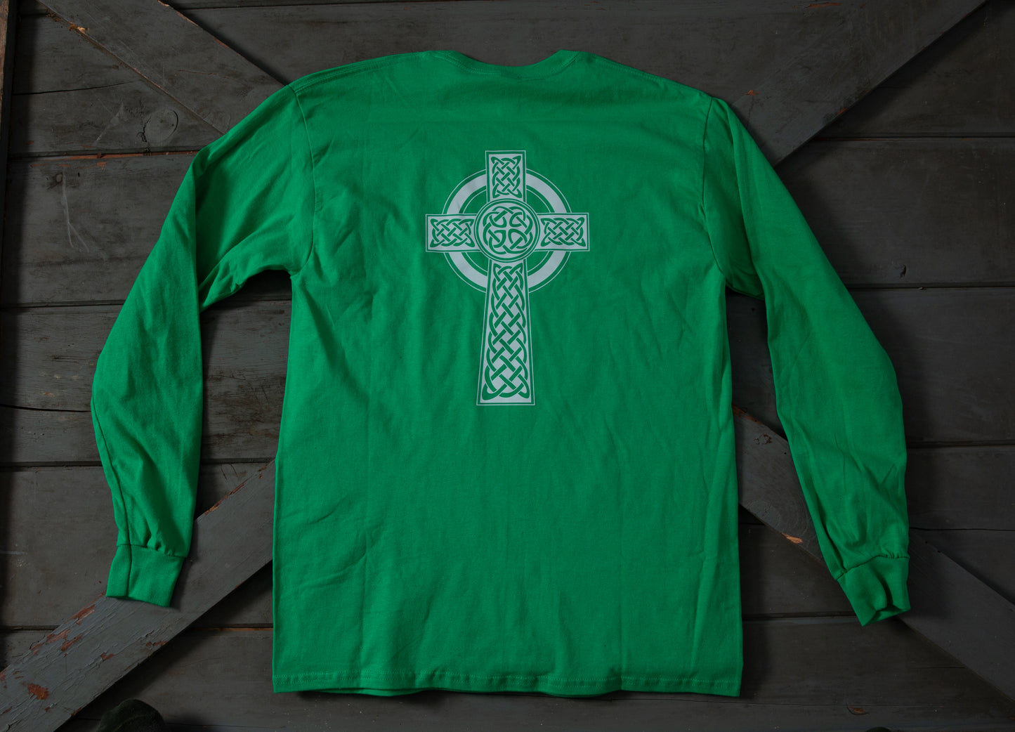 Wicked Irish Unisex Celtic Cross Wicked Irish Logo Long Sleeve Logo T-Shirt
