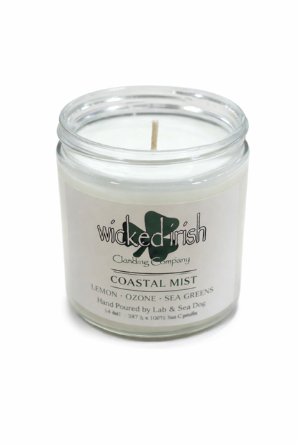 Wicked Irish  Coastal Mist Candle 100% Soy