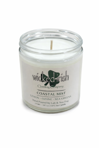 Wicked Irish  Coastal Mist Candle 100% Soy