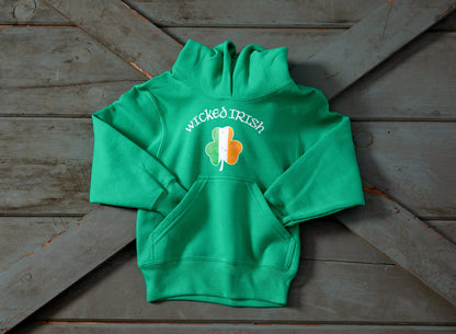 Wicked Irish Shamrock Youth Hooded Sweatshirt