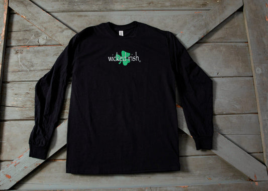 Wicked Irish Unisex Celtic Cross Wicked Irish Logo Long Sleeve Logo T-Shirt