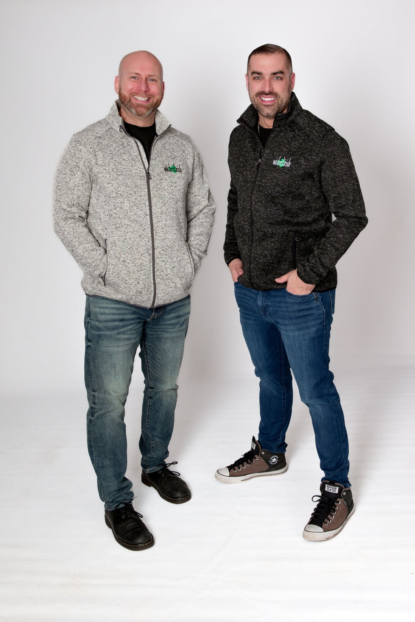 Wicked Irish Men's or Unisex Heathered Fleece Full Zip Jacket