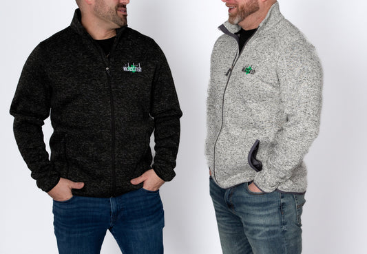 Wicked Irish Men's or Unisex Heathered Fleece Full Zip Jacket