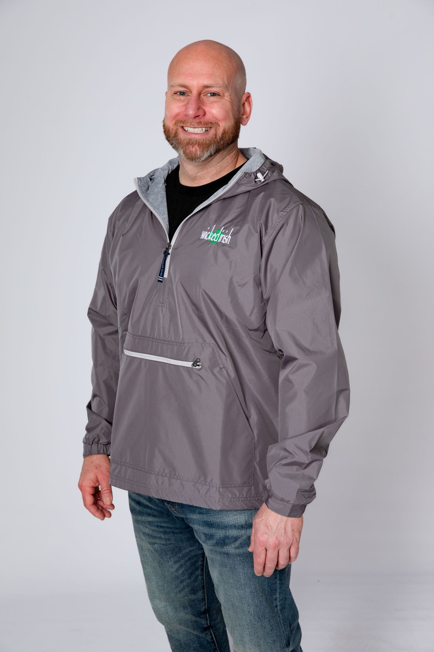 Wicked Irish Men’s Lined Water Resistant Windbreaker Pullover