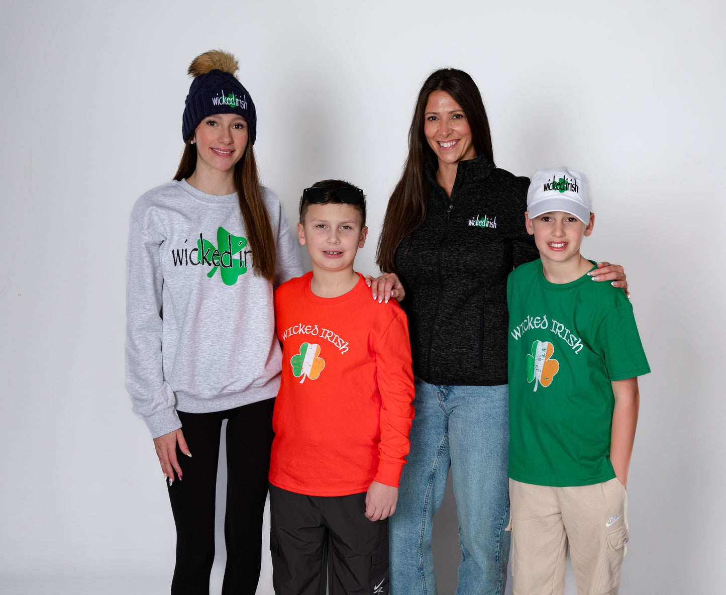 Wicked Irish Youth Shamrock Long Sleeve Tee Shirt