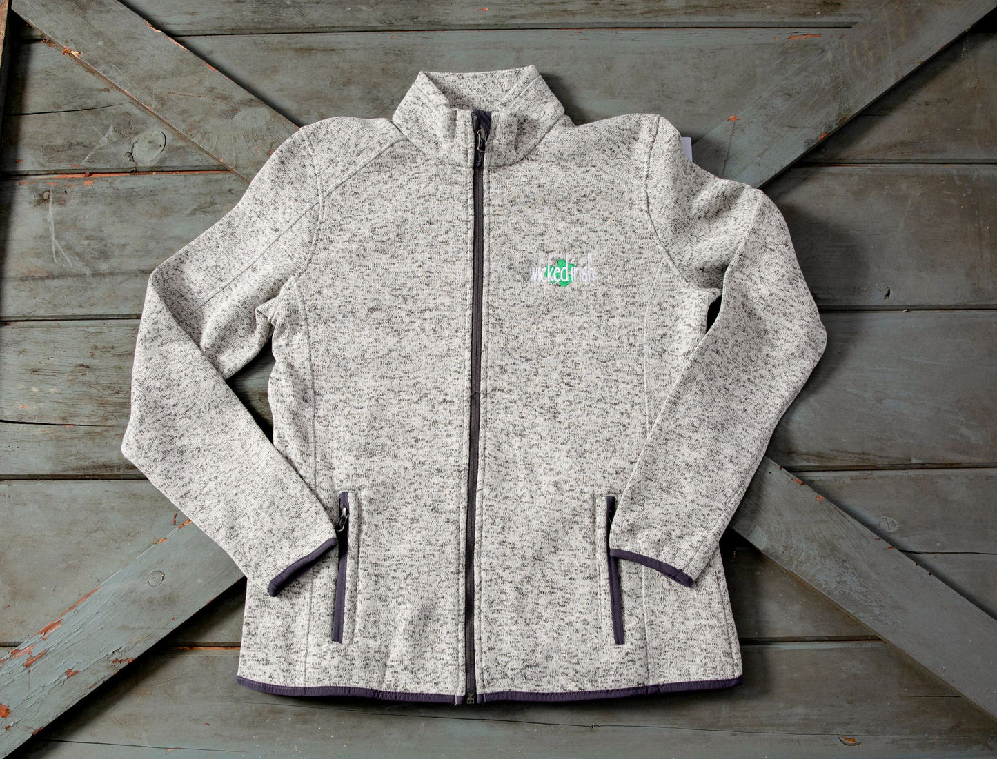 Wicked Irish Women’s Heathered Fleece Full Zip Jacket