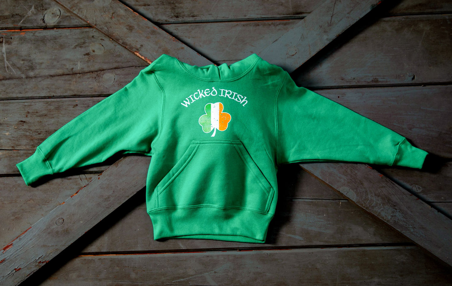 Wicked Irish Shamrock Youth Hooded Sweatshirt