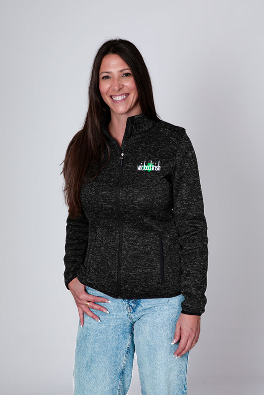 Wicked Irish Women’s Heathered Fleece Full Zip Jacket