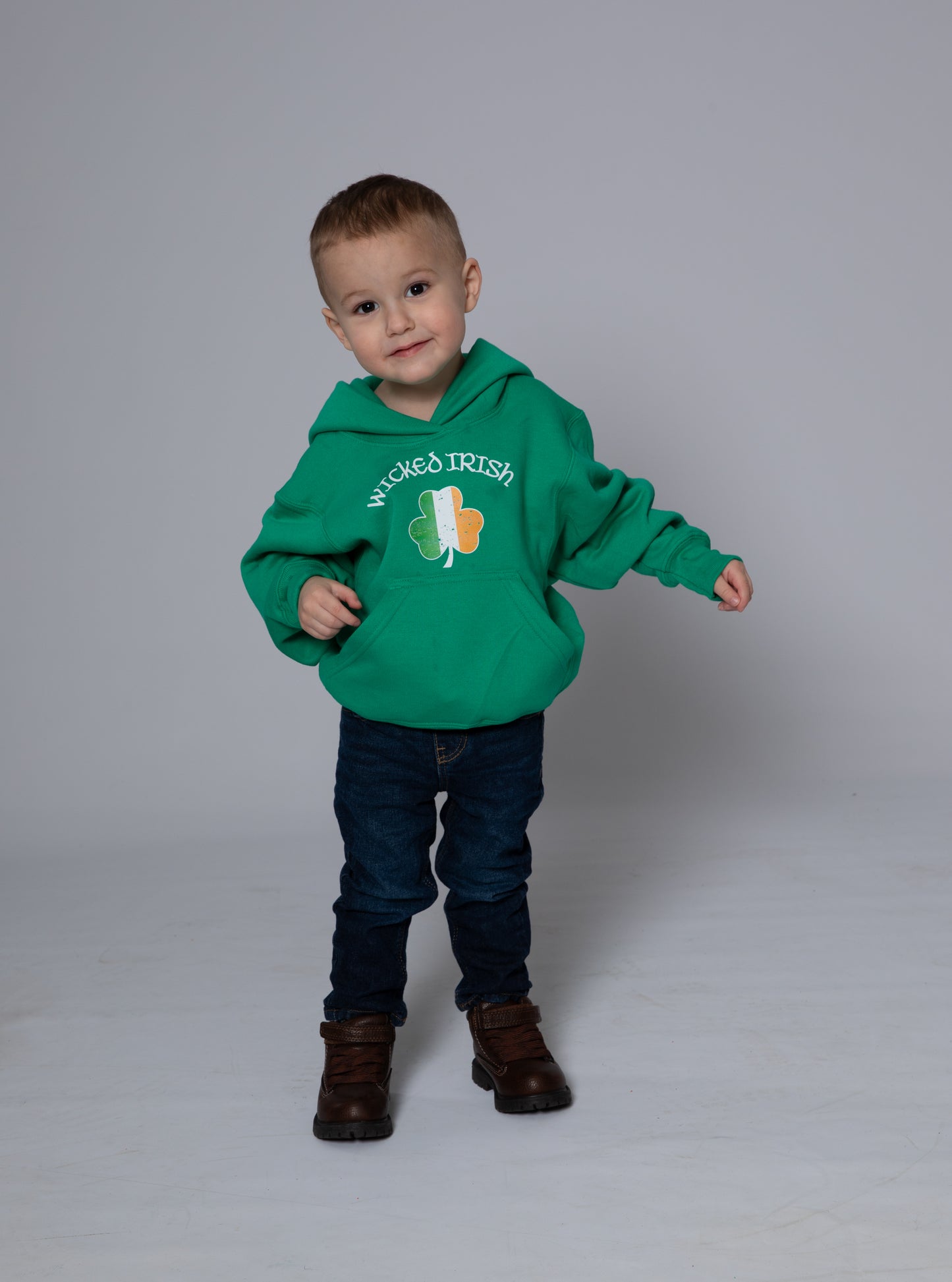 Wicked Irish Shamrock Youth Hooded Sweatshirt