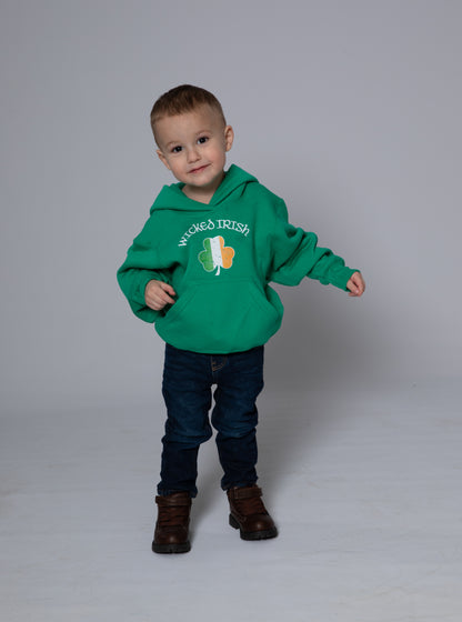 Wicked Irish Shamrock Youth Hooded Sweatshirt