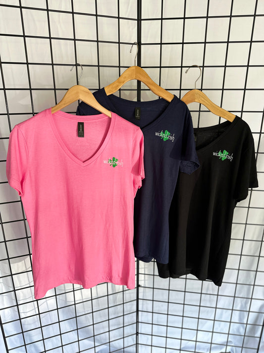 Wicked Irish Ladies V Neck Short Sleeve Tee